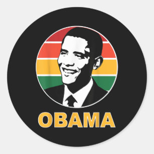 Obama Retro Präsident Barack Obama hoffen, einen W Runder Aufkleber