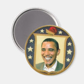 Obama Retro Shield Magnet (Vorderseite/Rückseite)