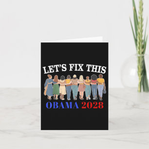 Obama Retro Vintag Patriotic 2028 politische Prote Karte
