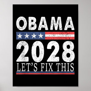 Obama Retro Vintag Patriotic 2028 politische Prote Poster