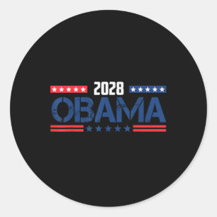 Obama Retro Vintag Patriotic 2028 politische Prote Runder Aufkleber
