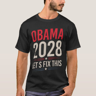 Obama Retro Vintag Patriotic 2028 politische Prote T-Shirt