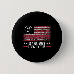 Obama Retro Vintag US Flag Patriotic 2028 Politik Button