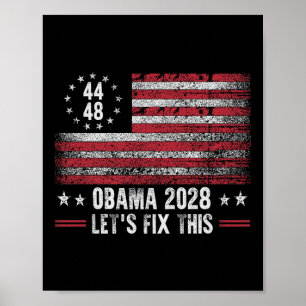 Obama Retro Vintag US Flag Patriotic 2028 Politik Poster