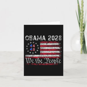 Obama Retro Vintag US-Flagge 44 48 Patriotic 2028 Karte