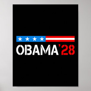 Obama Retro Vintage Flagge Patriotisch 2028 Politi Poster