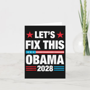 Obama Retro Vintage Patriotisch 2028 Lasst uns das Karte