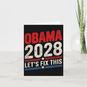 Obama Retro Vintage Patriotisches 2028 Politisches Karte