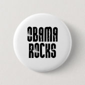 Obama Rocks Button (Vorderseite)