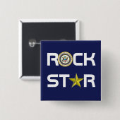 Obama - Rockstar Button (Vorne & Hinten)