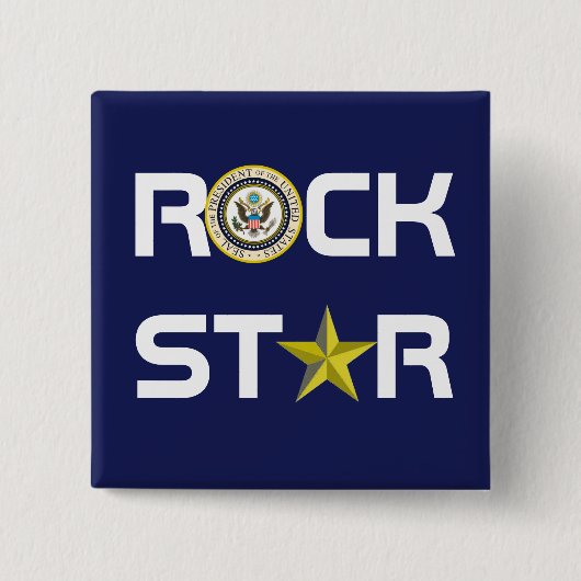 Obama - Rockstar Button (Vorderseite)