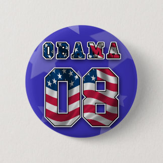 OBAMA-ROTER WEISSER UND BLAUER KNOPF BUTTON