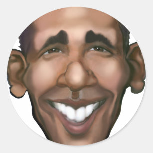Obama Runder Aufkleber