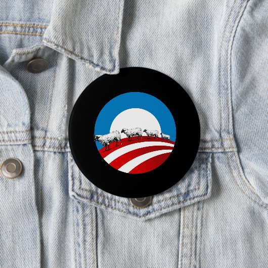 Obama-Schafe Button (Beispiel)