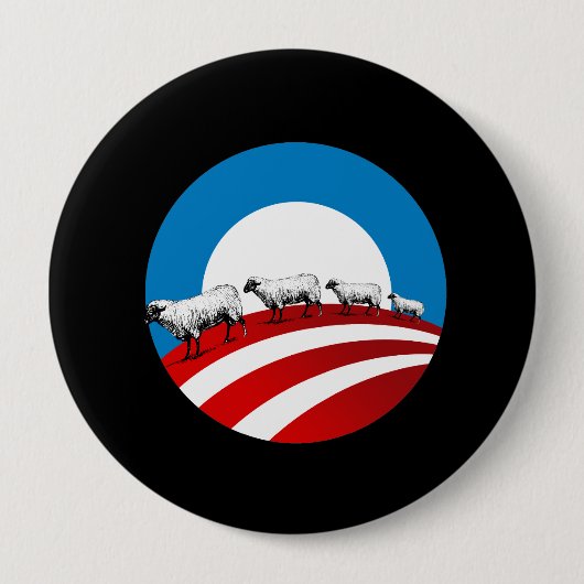 Obama-Schafe Button (Vorderseite)