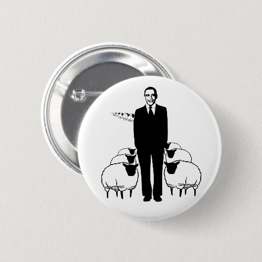 Obama-Schafe Button (Vorne & Hinten)