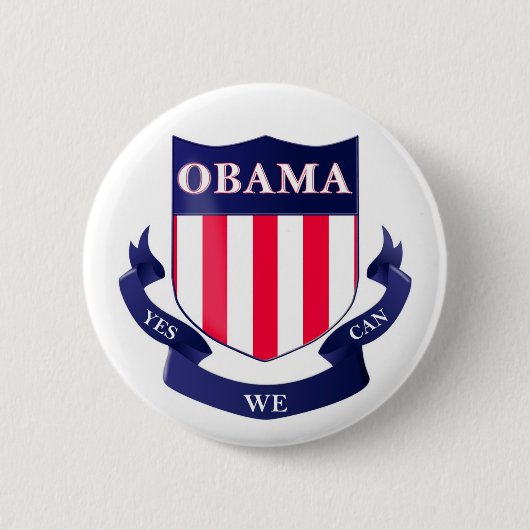 Obama-Schild, "ja, das wir" knöpfen können Button (Vorderseite)