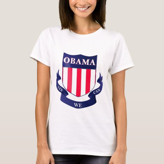 Obama-Schild "ja können wir" der T - Shirt der (Vorderseite)