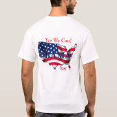 Obama-Schild und USA-T - Shirt (Rückseite)