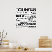Obama-Schlagzeilen-Poster zur Wiederwahl Poster (Küche)
