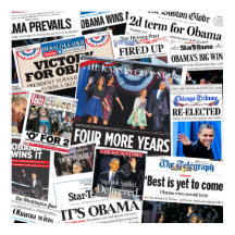 Obama-Schlagzeilen-Poster zur Wiederwahl