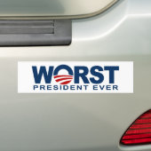 Obama - schlechtester Präsident Ever Autoaufkleber (Auf Auto)
