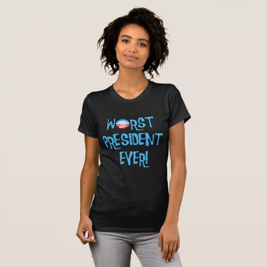 Obama-schlechtester Präsident Ever T-Shirt (Vorne ganz)