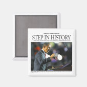 Obama: Schritt in der Geschichte Magnet (Vorderseite/Rückseite)