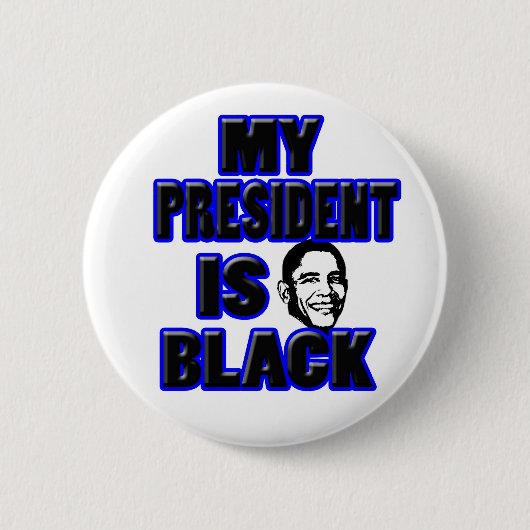 Obama-schwarzer Präsident Button (Vorderseite)