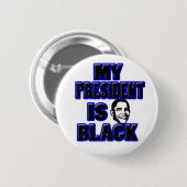 Obama-schwarzer Präsident Button (Vorne & Hinten)