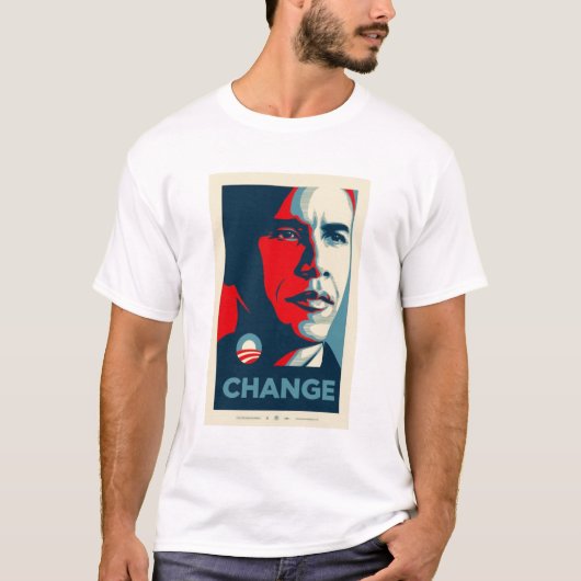 Obama schwarzer und roter Jersey T-Shirt (Vorderseite)