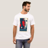 Obama schwarzer und roter Jersey T-Shirt (Vorne ganz)