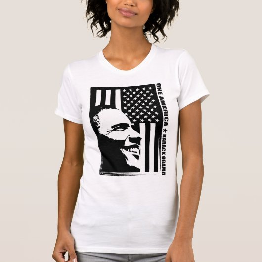 Obama Schwarzweiss T-Shirt (Vorderseite)