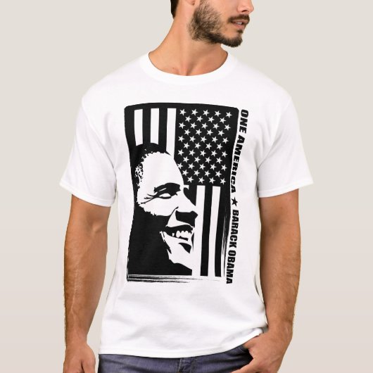 Obama Schwarzweiss T-Shirt (Vorderseite)