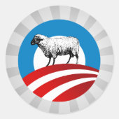 OBAMA SHEEP RUNDER AUFKLEBER (Vorderseite)