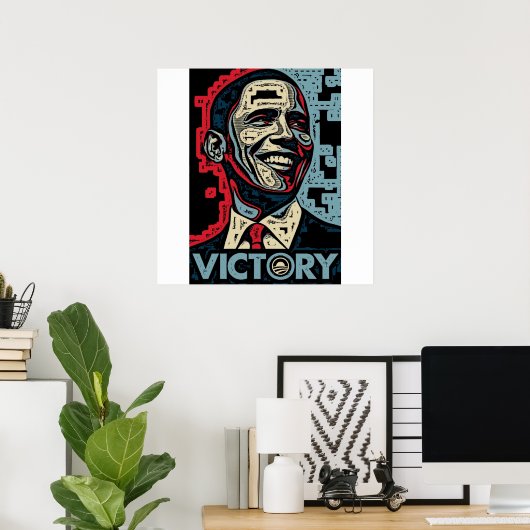 Obama Sieg Poster (Heimbüro)