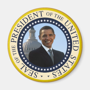Obama-Siegel-Blau Magnet