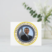Obama Siegel Blue Postkarte (Stehend Vorderseite)