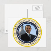 Obama Siegel Blue Postkarte (Vorne/Hinten)