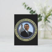 Obama Siegel Gold Postkarte (Stehend Vorderseite)