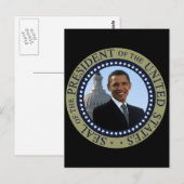 Obama Siegel Gold Postkarte (Vorne/Hinten)