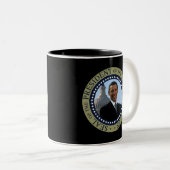 Obama-Siegel-Gold Zweifarbige Tasse (VorderseiteRechts)