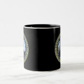 Obama-Siegel-Gold Zweifarbige Tasse (Mittel)