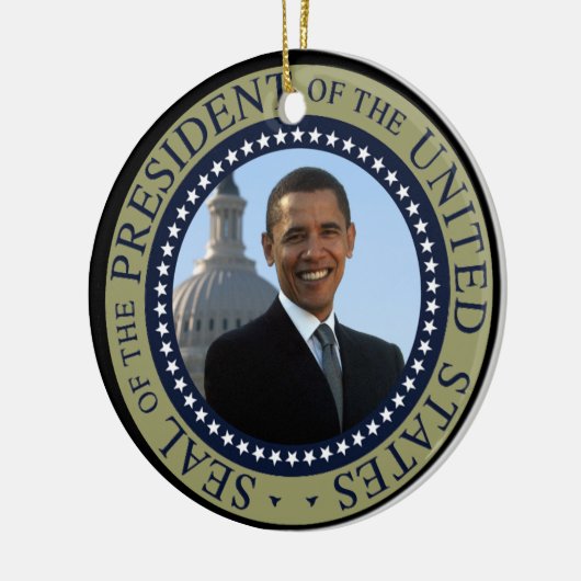Obama-Siegel-GoldpräsidentenSiegel Keramikornament (Links)