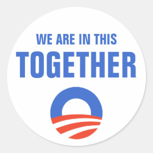 Obama sind wir in diesem zusammen Aufkleber