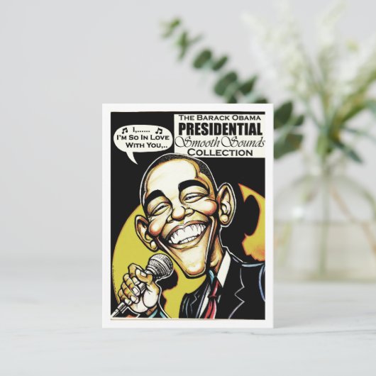 Obama singt! (2012) postkarte (Stehend Vorderseite)