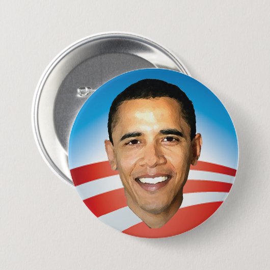 Obama-Sonnenaufgang 3 Zoll Knopf Button (Vorne & Hinten)
