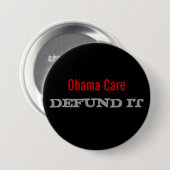 Obama-Sorgfalt Defund es Button (Vorne & Hinten)