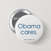 Obama-Sorgfalt, Zeitraum. Knopf Button (Vorne & Hinten)
