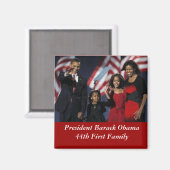 Obama Souvenir Square Magnet (Vorderseite/Rückseite)
